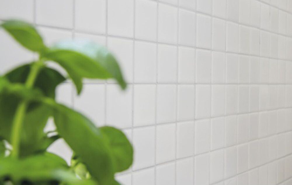 Mosaiikki Square matta valkoinen