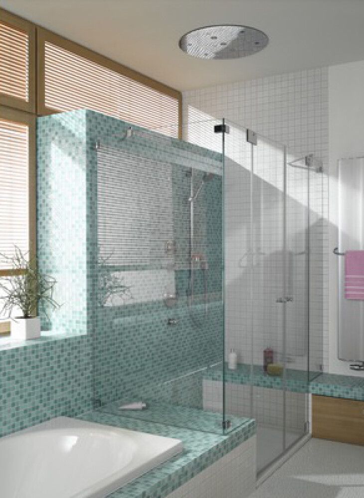 Mosaiikki Square matta valkoinen