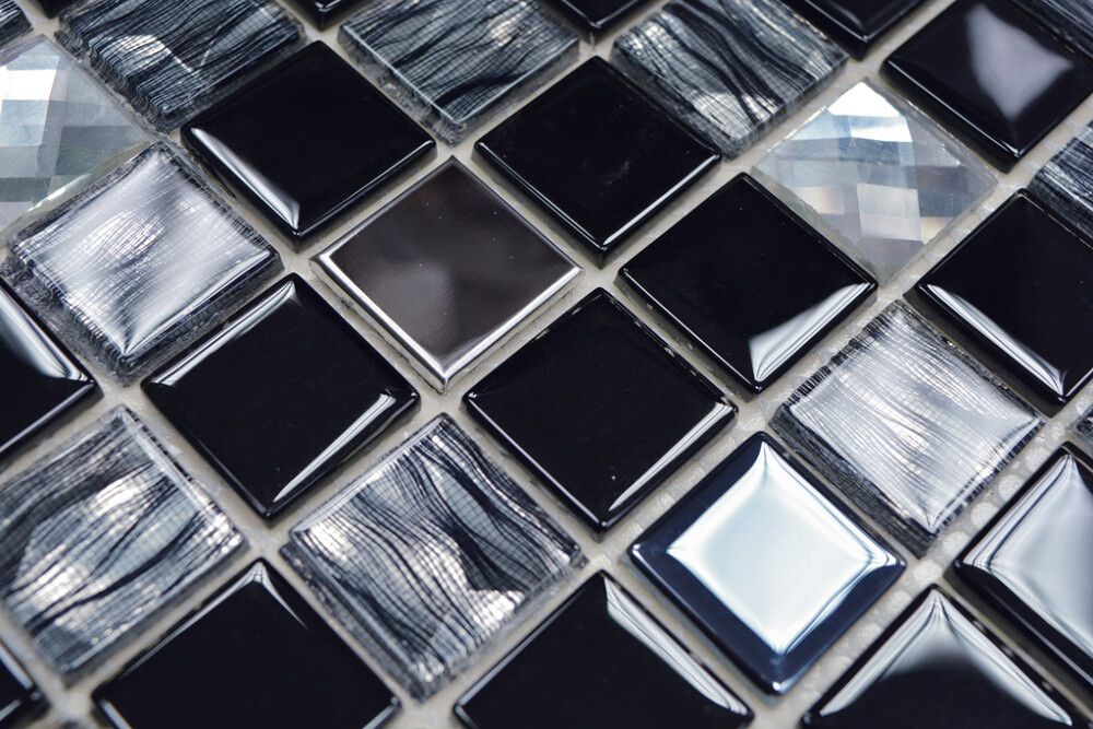 Tarramosaiikki Mix-Musta 30 x 30 cm