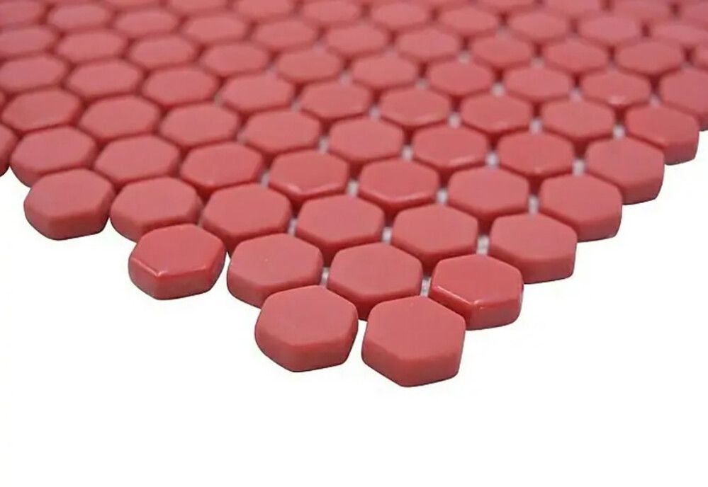 Mosaiikkilaatta Hexagon Cuba HX6GM 29 x 29,5 cm Punainen