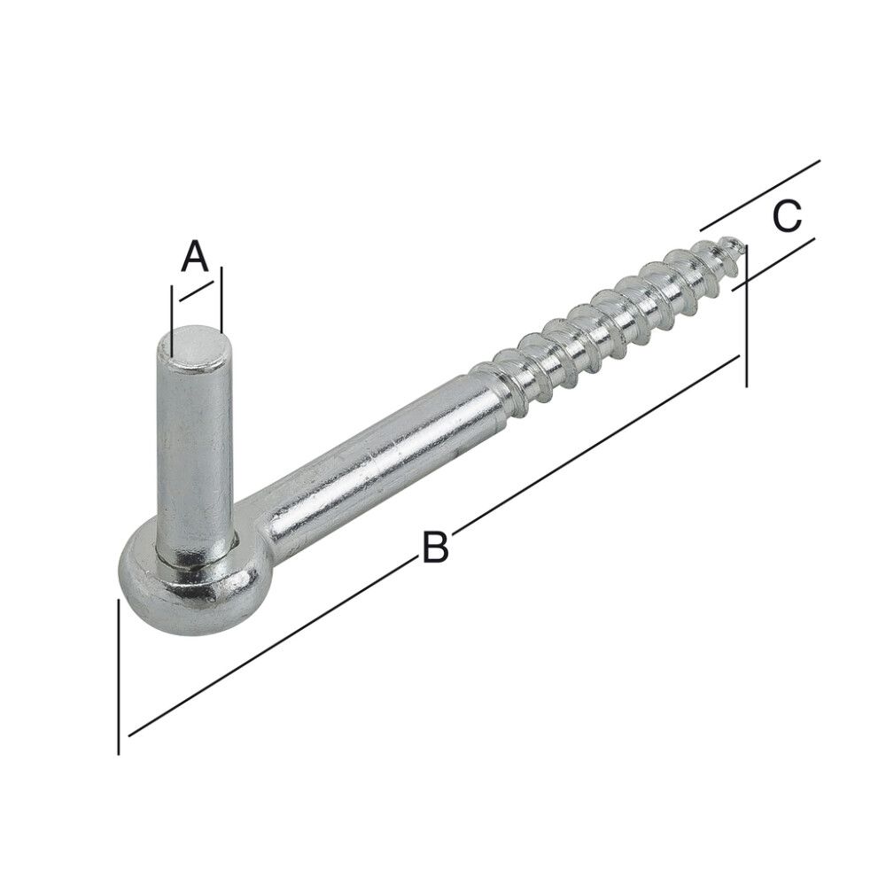Saranatappi ruuvattava 10 x 110 mm sinkitty
