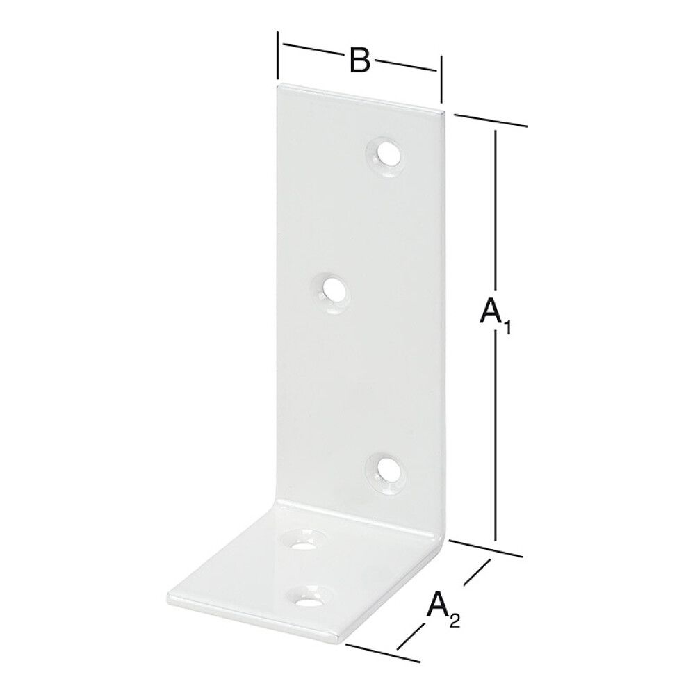 Kulmarauta Valkoinen 180/120 x 40 mm