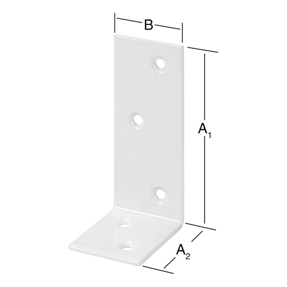 Kulmarauta Valkoinen 120/80 x 35 mm