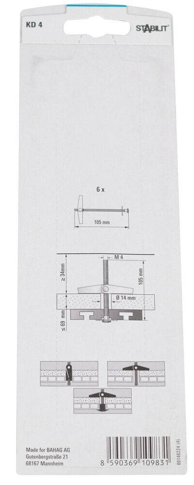 Jousitulppa M 4 Stabilit KD 4 K GP 105 mm