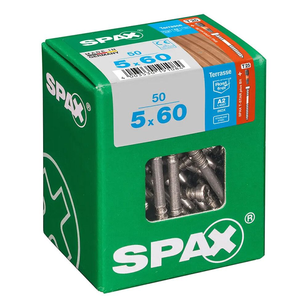 Terassi Ruuvi Spax A2 5x60 L 50 KPL