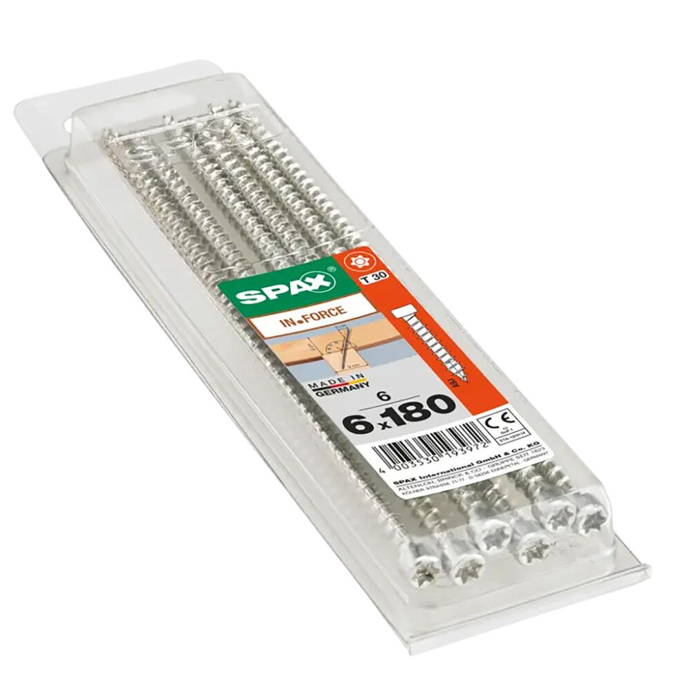 Puuruuvi Spax IN.FORCE TRX WIROX 6x180 mm  6KPL