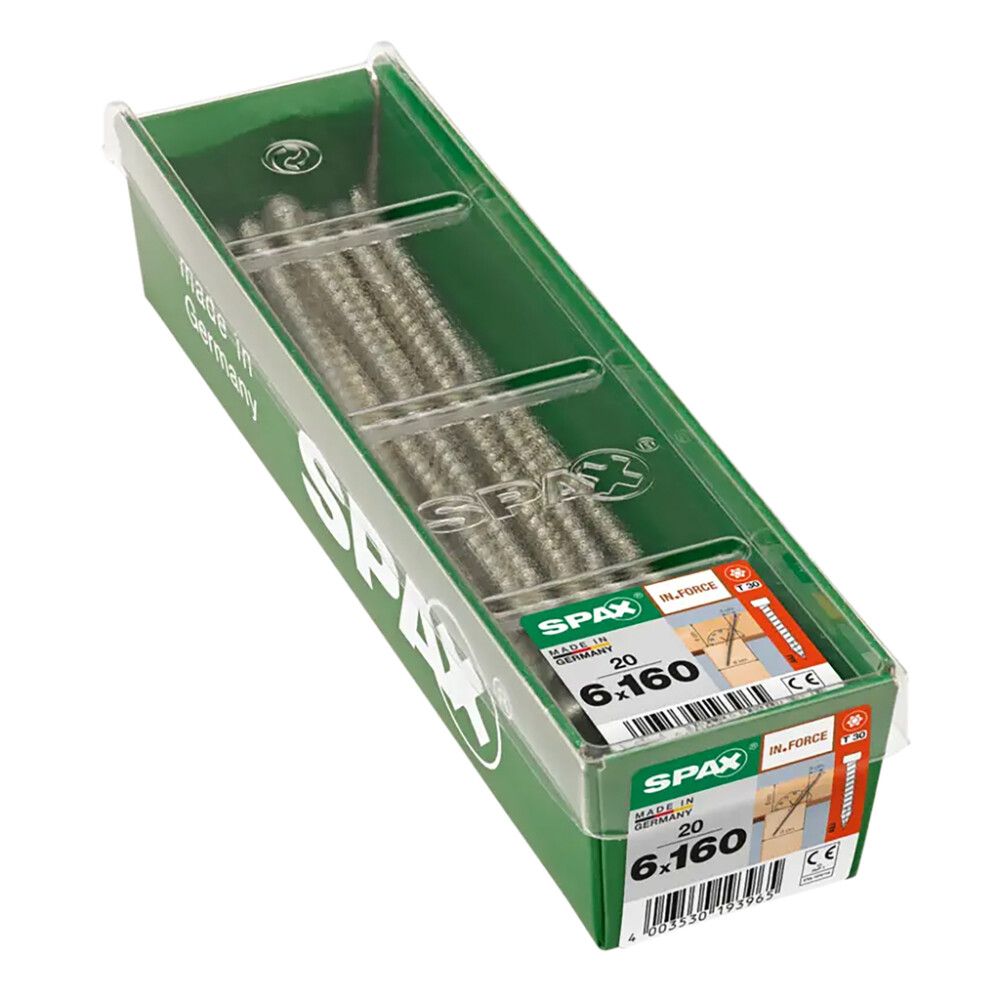 Puuruuvi Spax IN.FORCE TRX WIROX 6x160 mm 20KPL