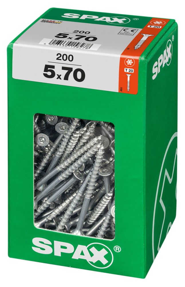 Ruuvi TRX WIROX Spax 5,0x70 XL 200 KPL