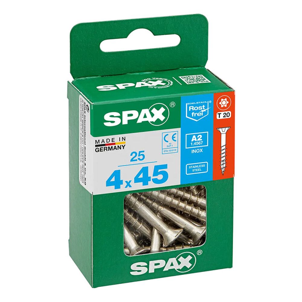 Ruostumaton Universal Ruuvi Spax A2 TRX 4x45 M25