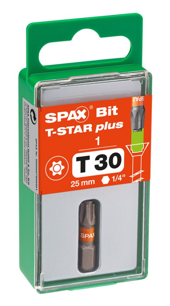 Ruuvauskärki Spax T-STAR plus T30 25 mm