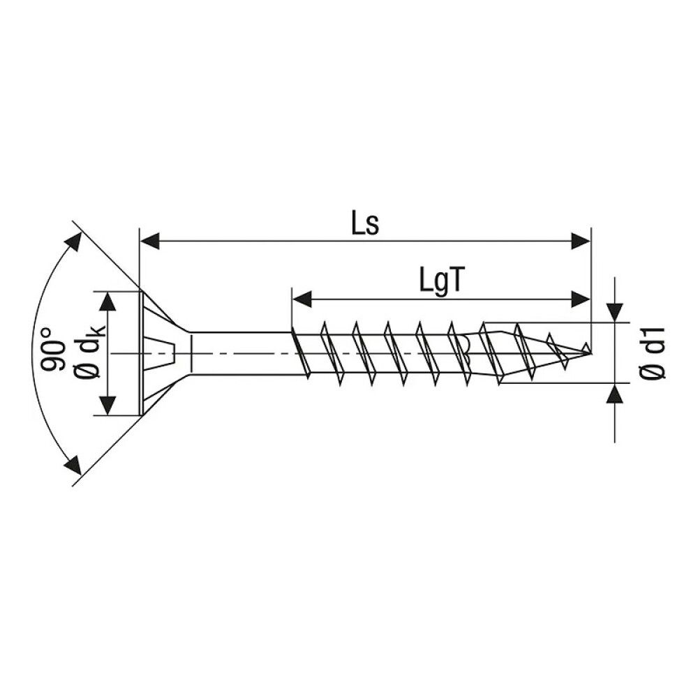 Ruostumaton Universal Ruuvi Spax A2 TRX 3,5x40 L