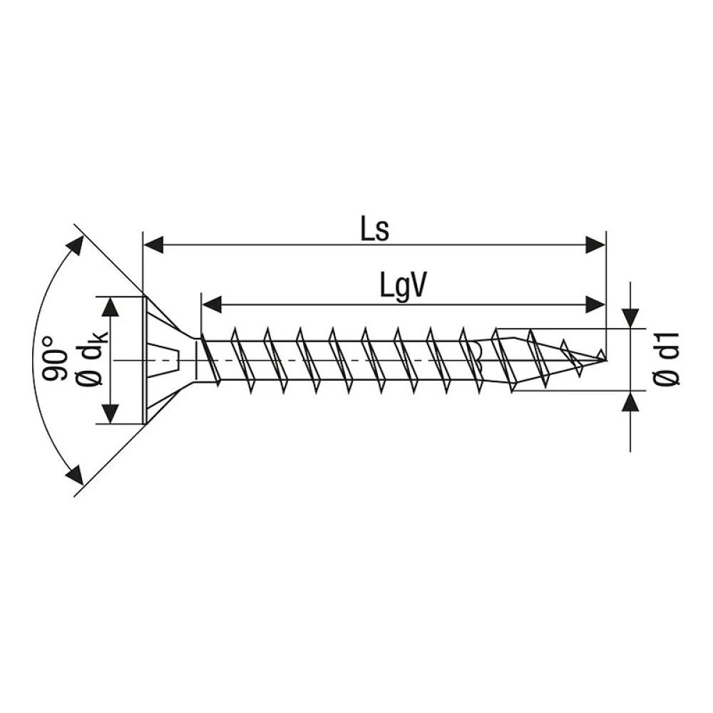 Ruostumaton Universal Ruuvi Spax A2 TRX 4x20 S 3