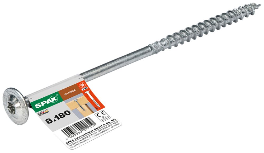 Ruuvi Hi.Force Wirox Spax 8x180 1 KPL