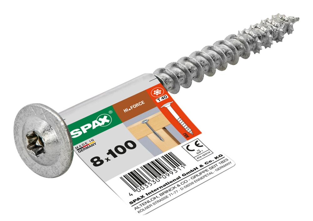 Ruuvi Hi.Force Wirox Spax 8x100 1 KPL