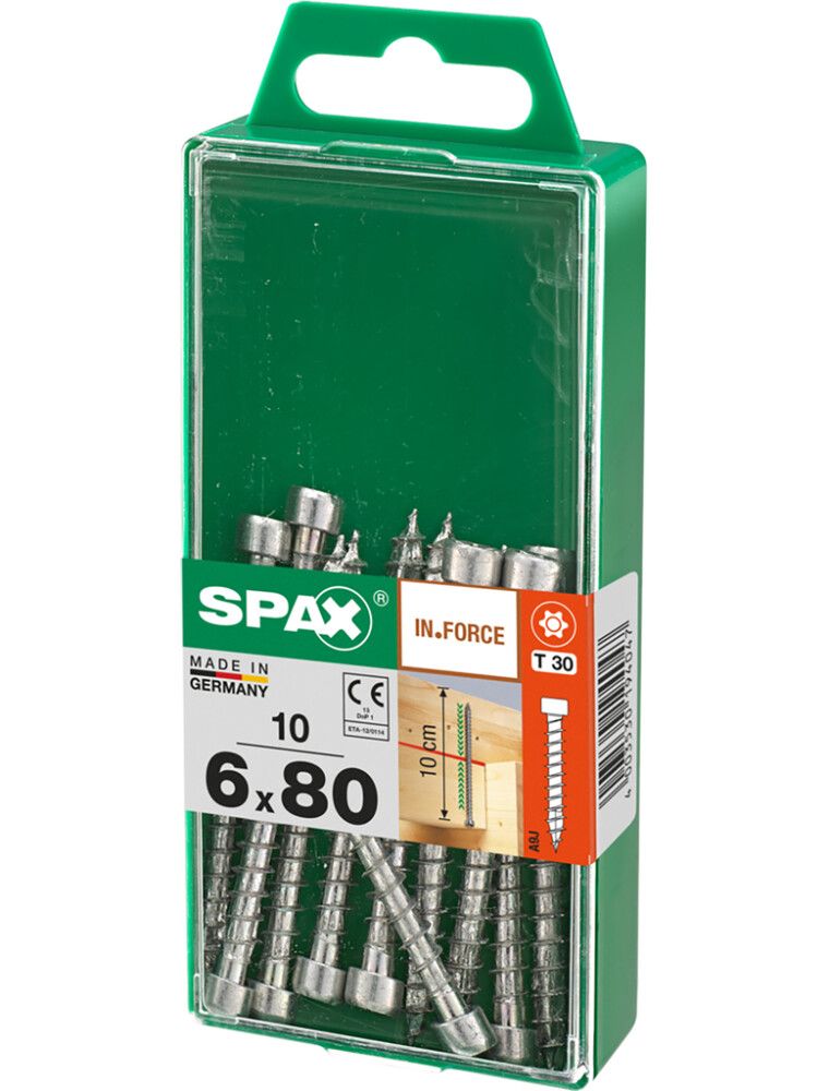 Puuruuvi Spax IN.FORCE TRX WIROX 6x80 mm 10KPL