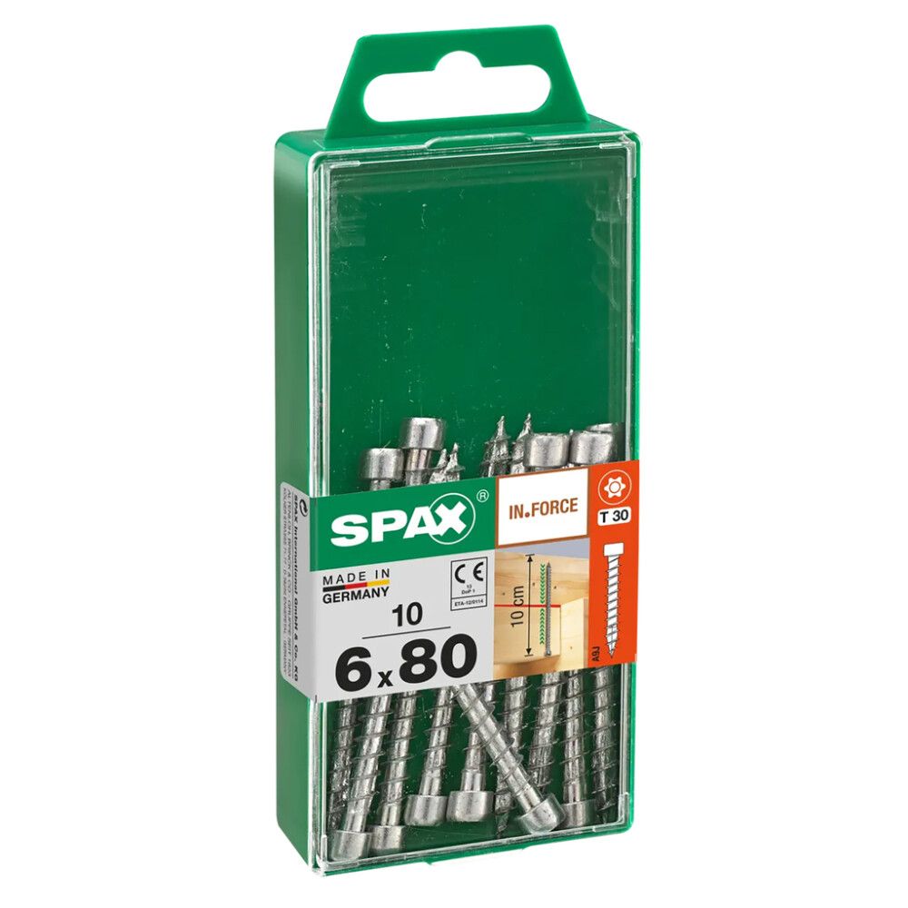 Puuruuvi Spax IN.FORCE TRX WIROX 6x80 mm 10KPL