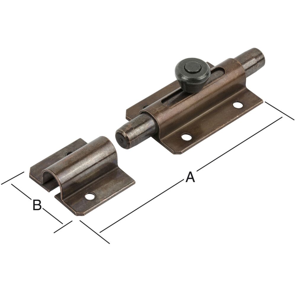 Työntösalpalukko 80 x 36 mm harjattu teräs