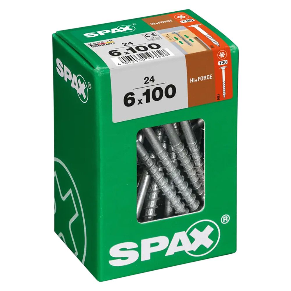 Puuruuvi Spax HI.FORCE TRX WIROX 6x100 mm 24KPL