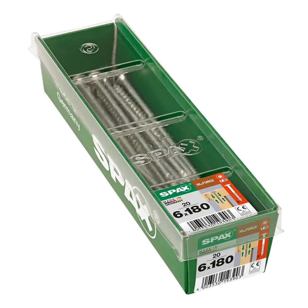 Puuruuvi Spax HI.FORCE TRX WIROX 6x180 mm 20KPL