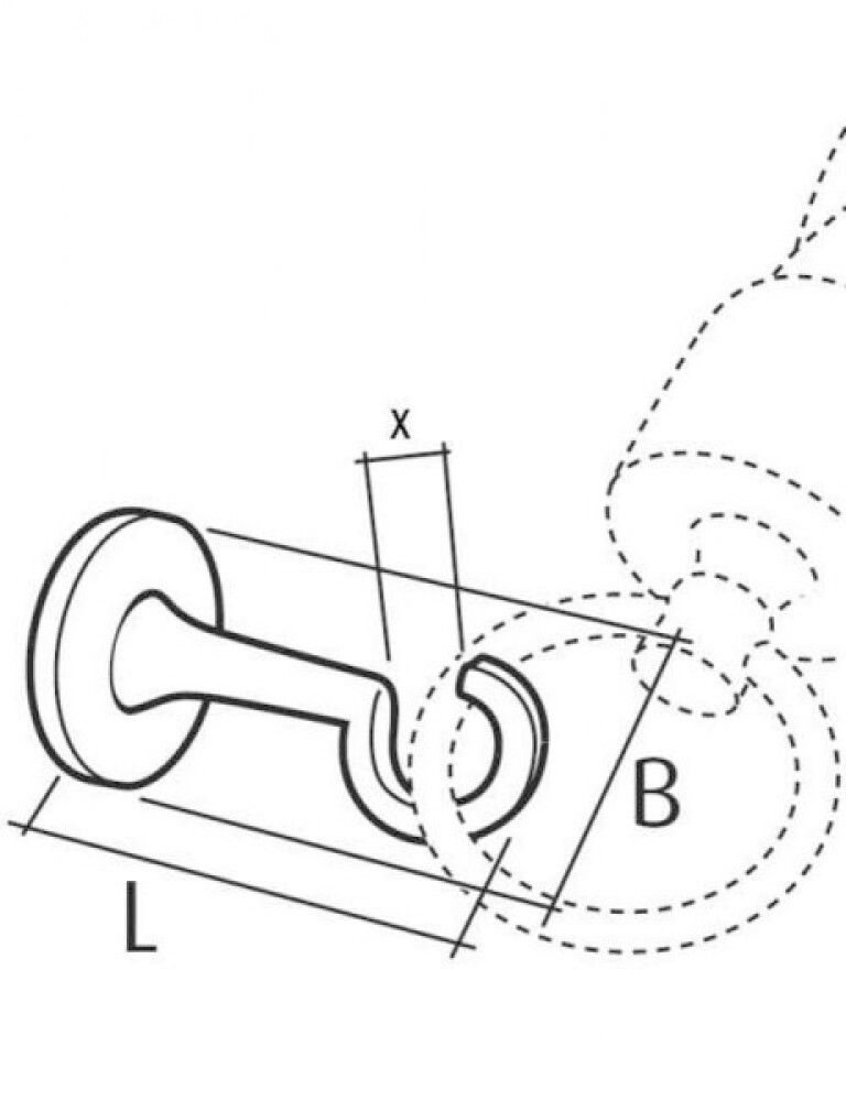 Päätekoukku Stabilit Kiillotettu messinki