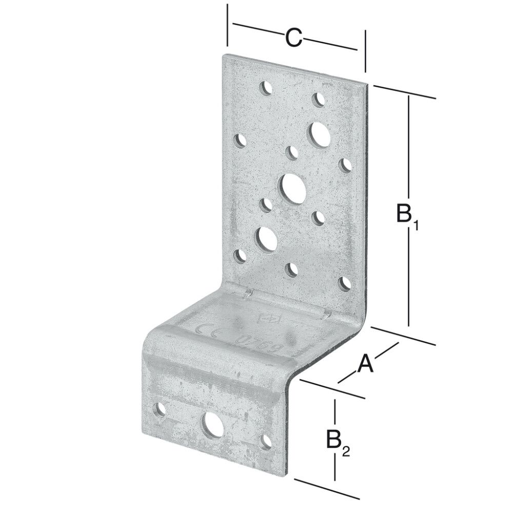 Z-sidoslevy 40 x 80 x 33 mm sinkitty