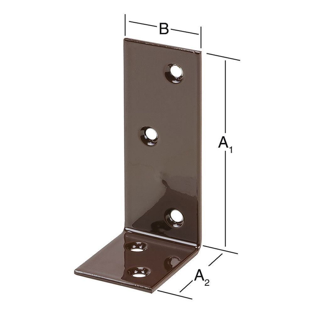 Kulmarauta 80 x 40 x 30 mm teräs ruskea