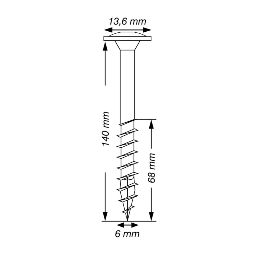 Puuruuvi Spax HI.FORCE TRX WIROX 6x140 mm 100KPL