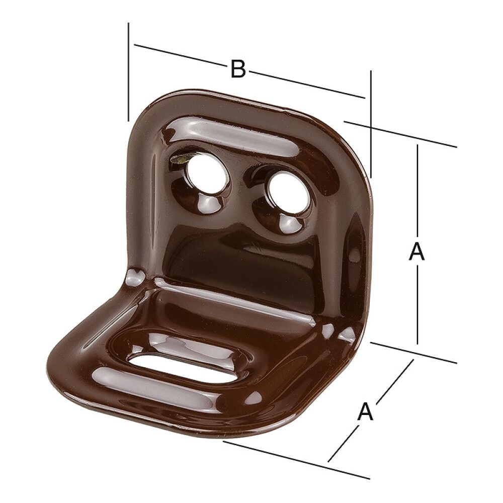 Kalustelkulmarauta 3F-Design 25 x 30 mm ruskea