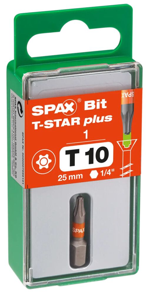 Ruuvauskärki Spax T-STAR plus T10 25 mm
