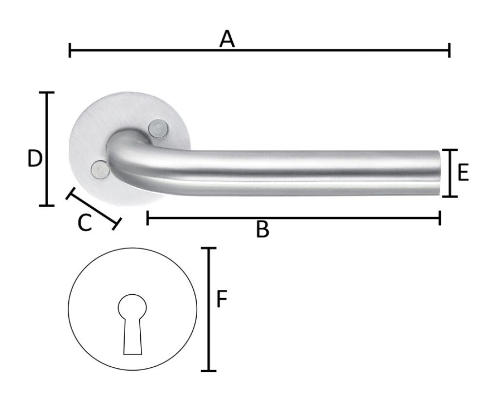 Väliovenpainike Beslagsboden SPAR B235SNS Harjattu ruostumaton teräs