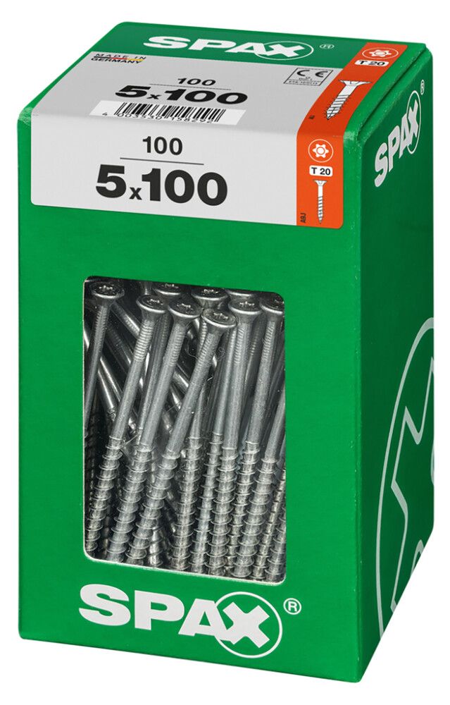 Ruuvi TRX WIROX Spax 5,0x100 XL 100 KPL