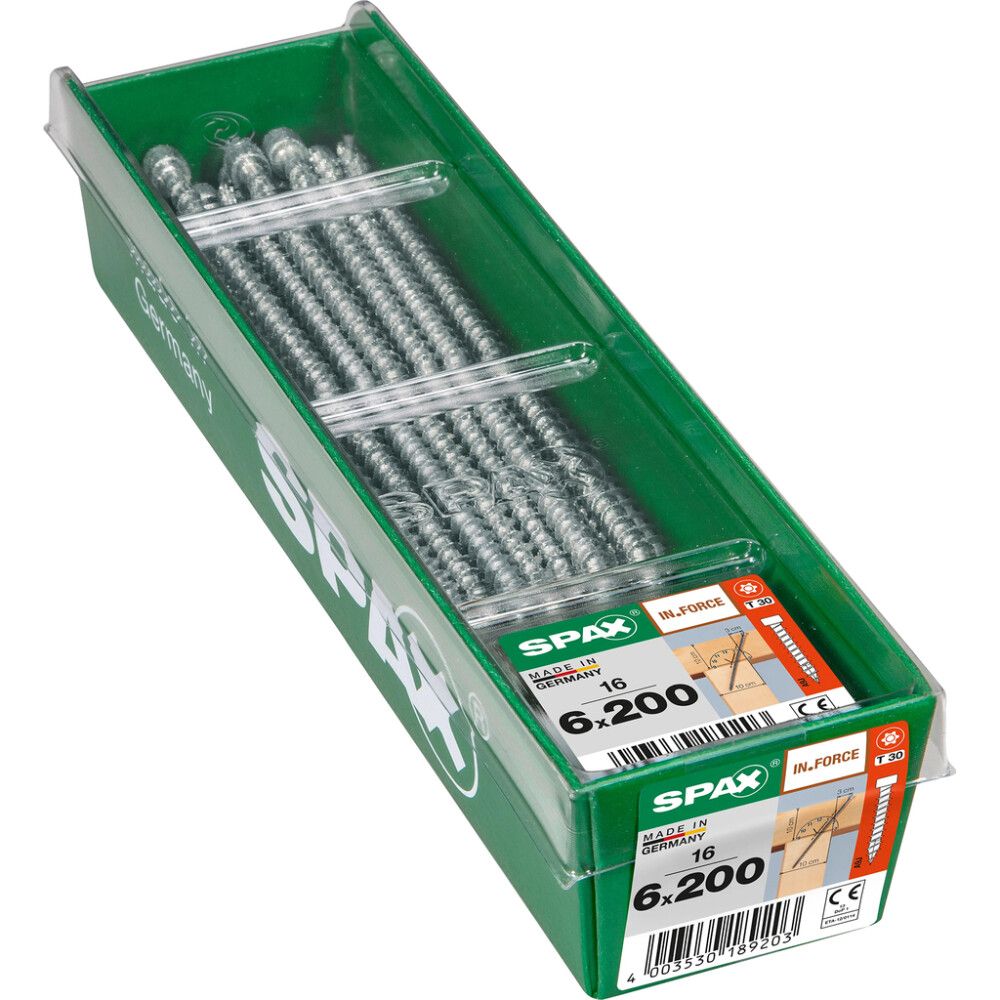 Puuruuvi Spax IN.FORCE TRX WIROX 6x200 mm 16KPL