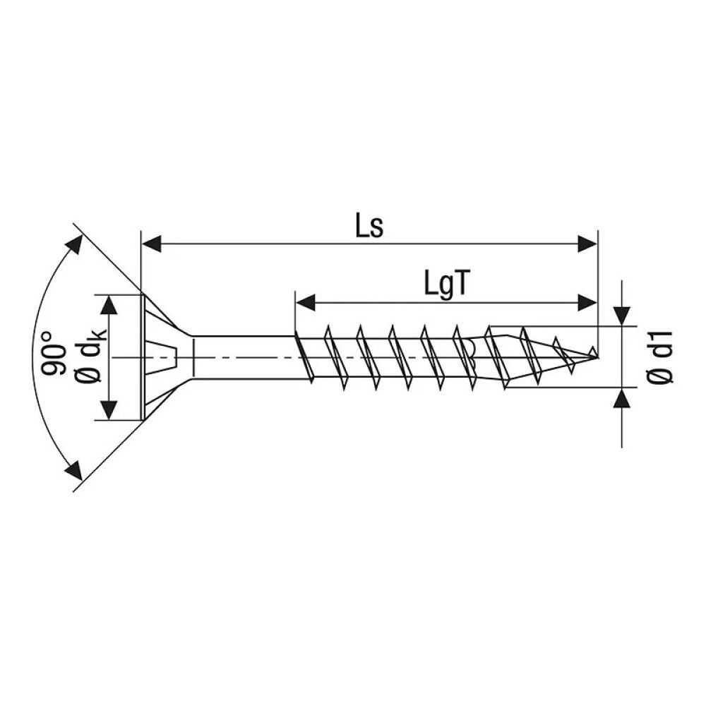Ruostumaton Universal Ruuvi Spax A2 TRX 4x50 XL