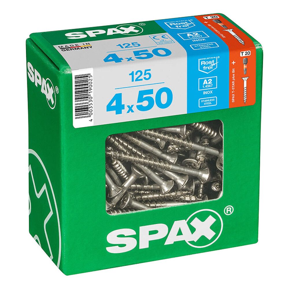 Ruostumaton Universal Ruuvi Spax A2 TRX 4x50 XL