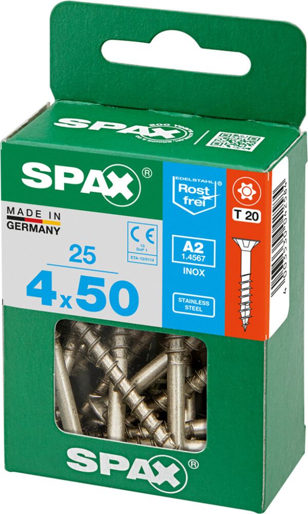 Ruostumaton Universal Ruuvi Spax A2 TRX 4x50 M 2