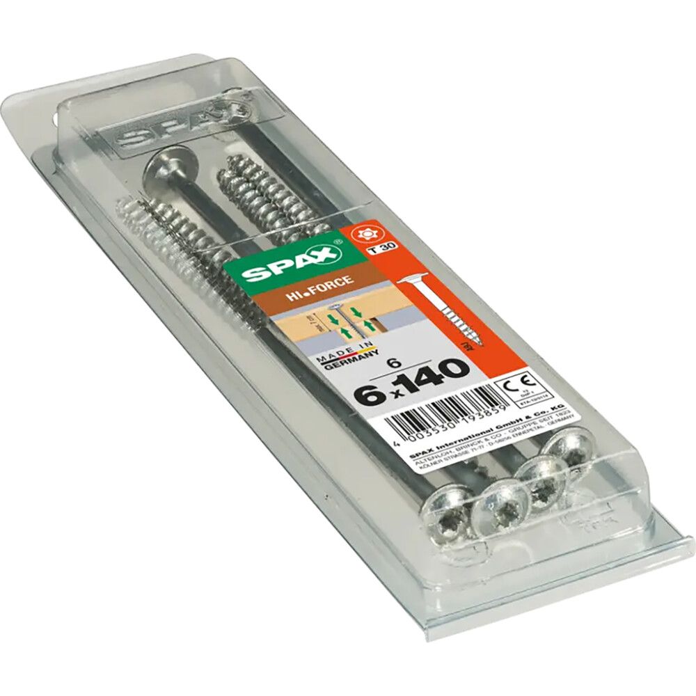 Puuruuvi Spax HI.FORCE TRX WIROX 6x140 mm  6KPL