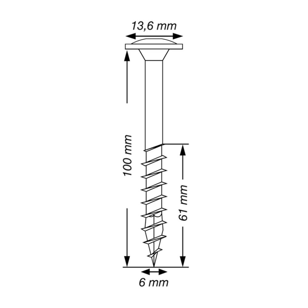 Puuruuvi Spax HI.FORCE TRX WIROX 6x100 mm 100KPL