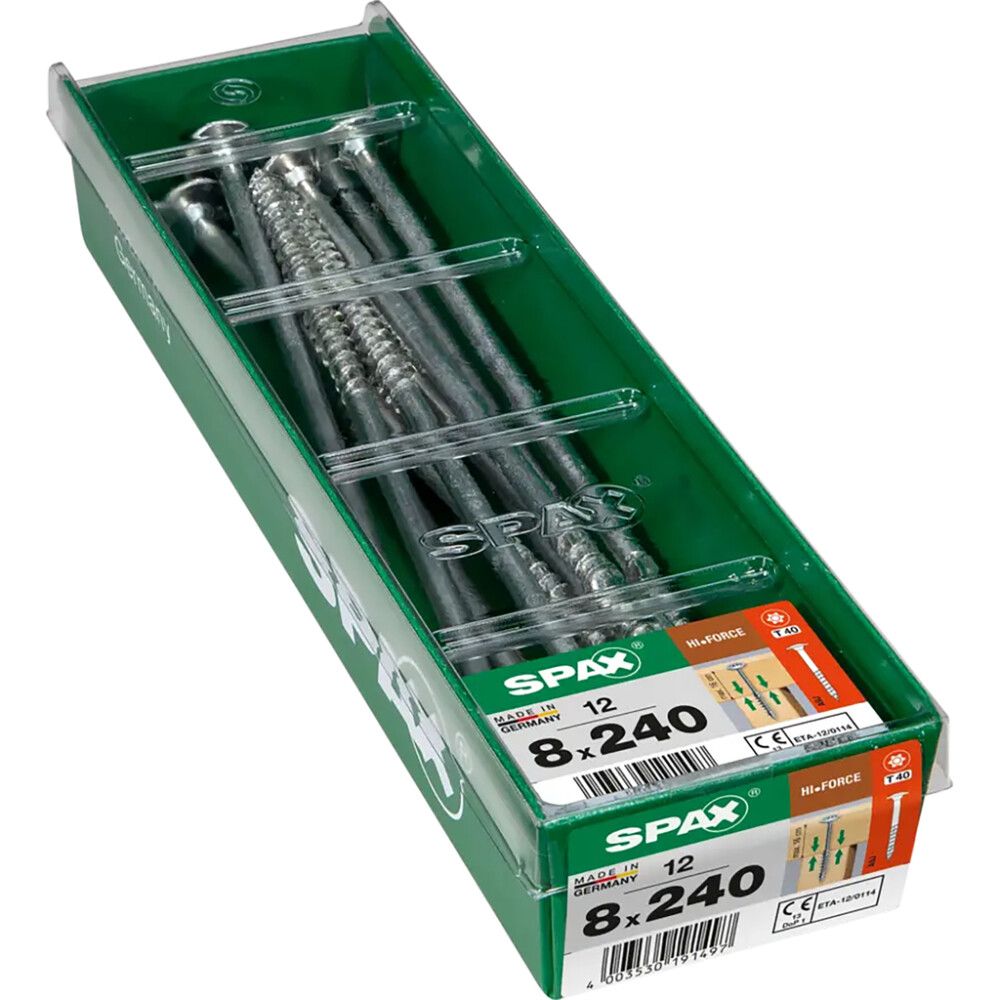 Puuruuvi Spax HI.FORCE TRX WIROX 8x240 mm 12KPL