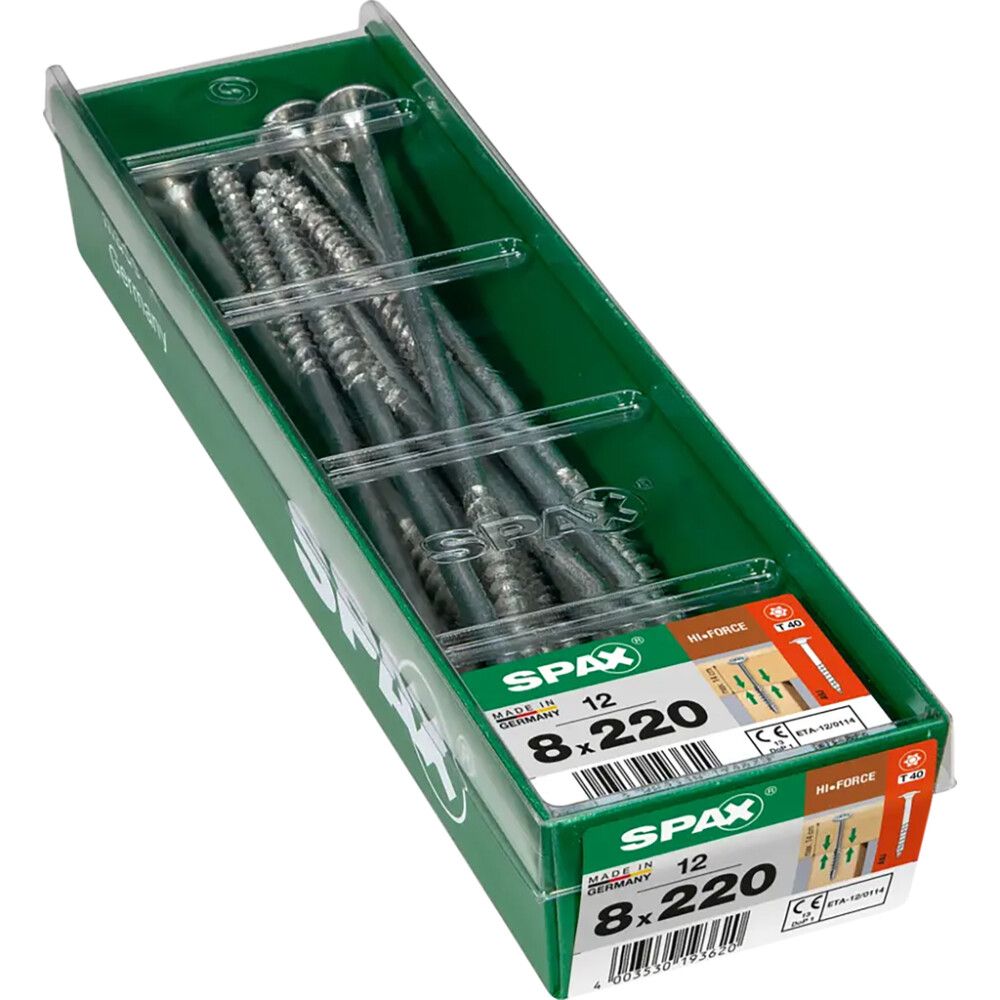 Puuruuvi Spax HI.FORCE TRX WIROX 8x220 mm 12KPL