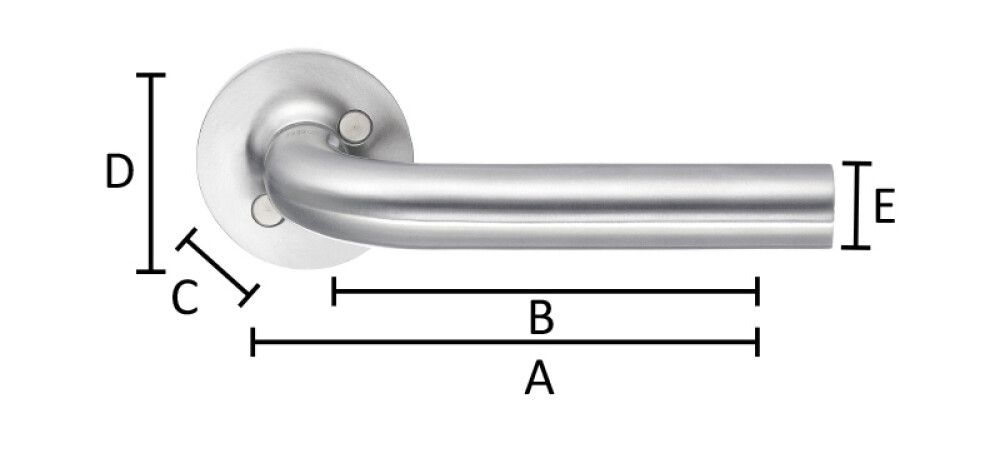 Ulko-ovenpainike Beslagsboden B176N Harjattu RST