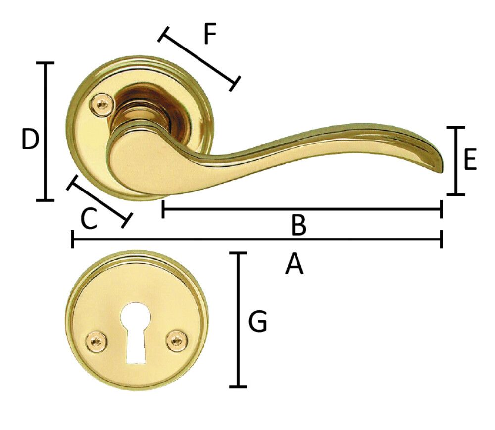 Väliovenpainike Beslagsboden SPAR B276PNS Kiillotettu Messinki PVD