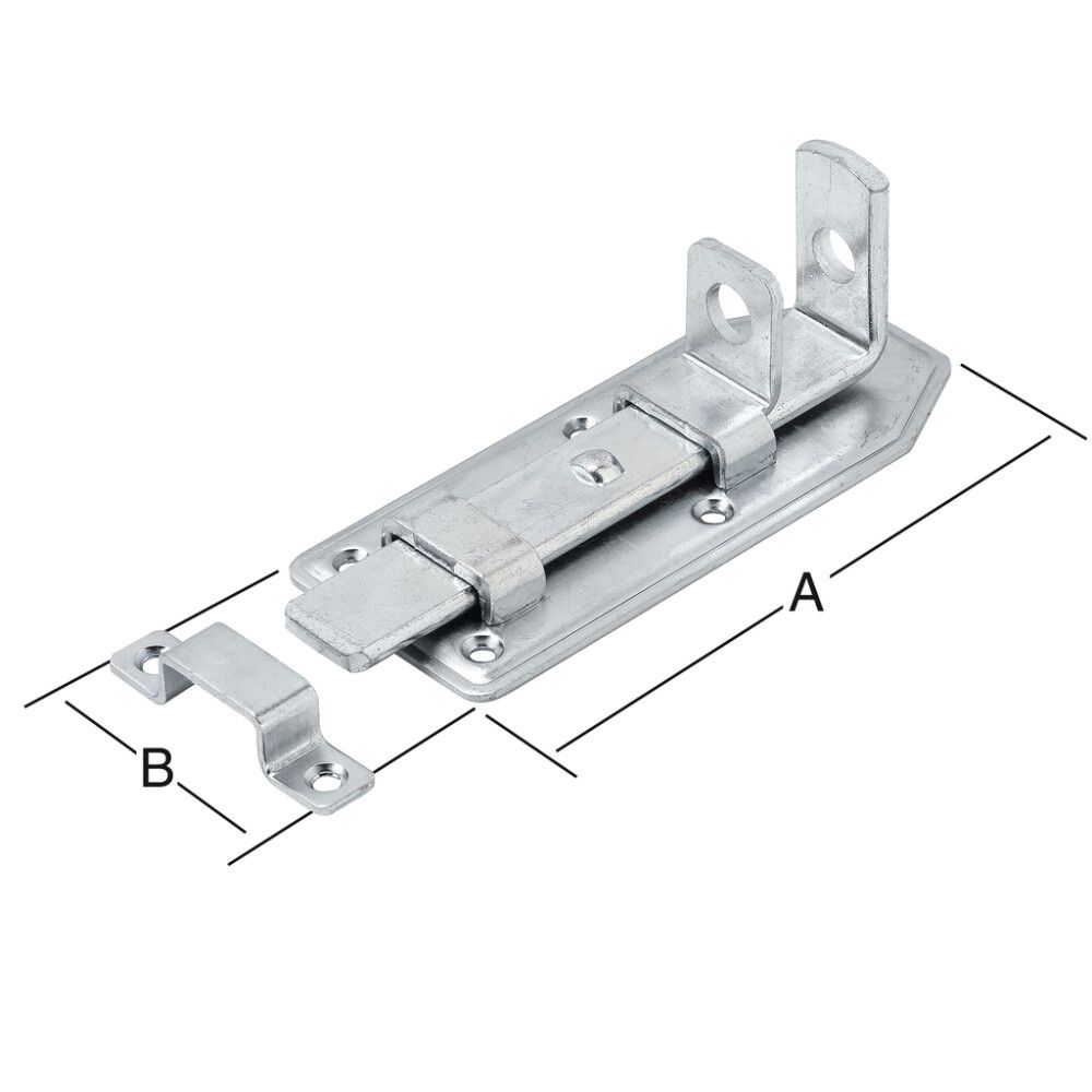 Työntösalpalukko 140 x 56 mm sinkitty