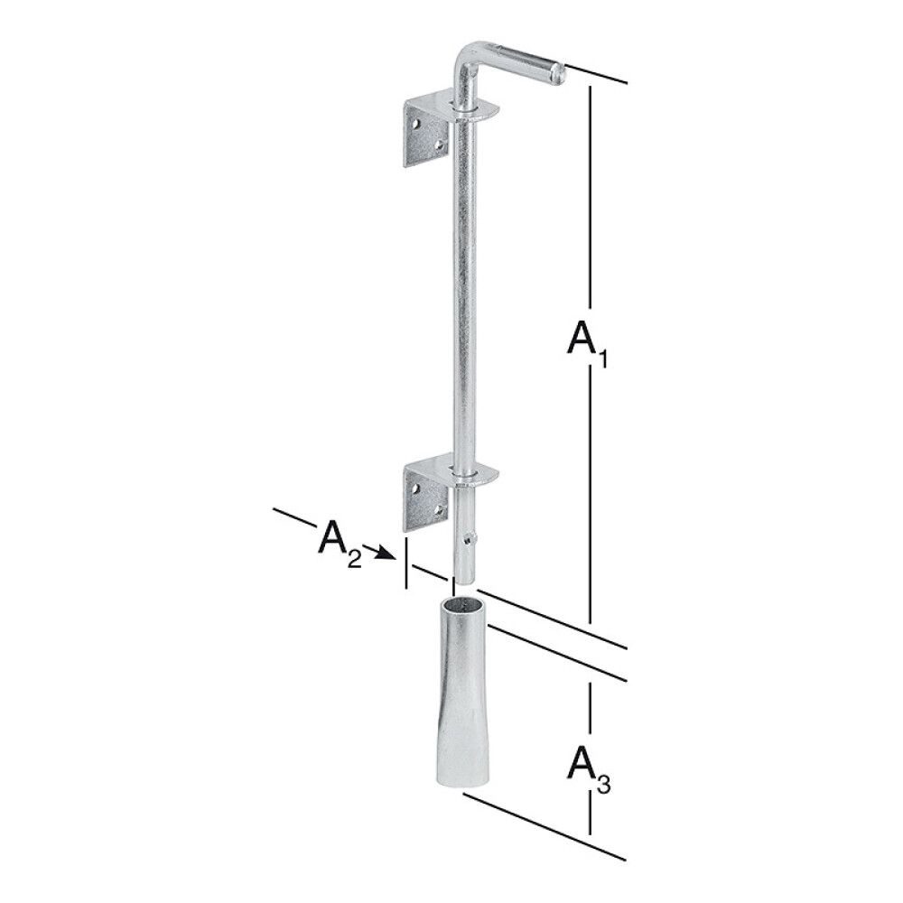 Tappisalpa + vastakappale 400 x 65 x 150 mm sinkitty