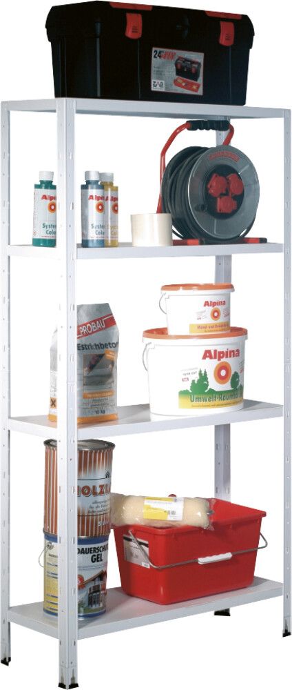 Metallihyllykkö Regalux Valkoinen 160 x 84 x 30 cm