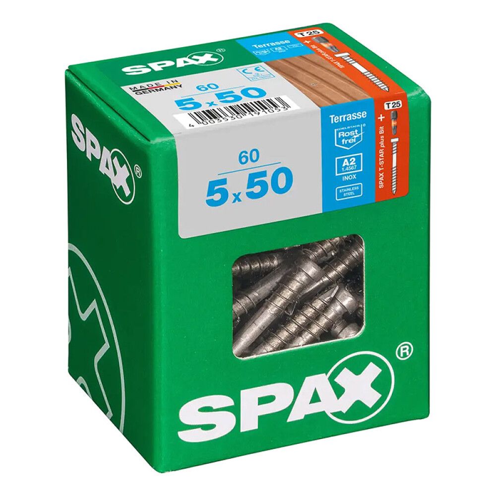 Terassi Ruuvi Spax A2 5x50 L 60 KPL