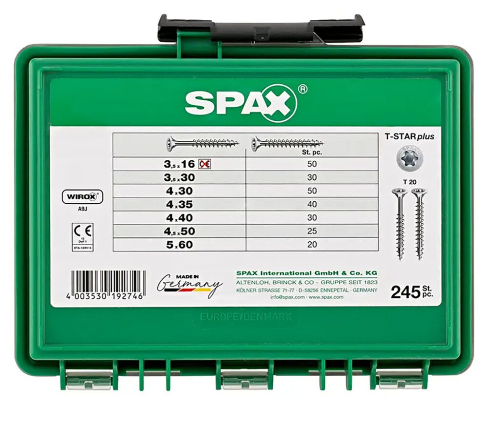 Ruuvilajitelma Spax 245-os.