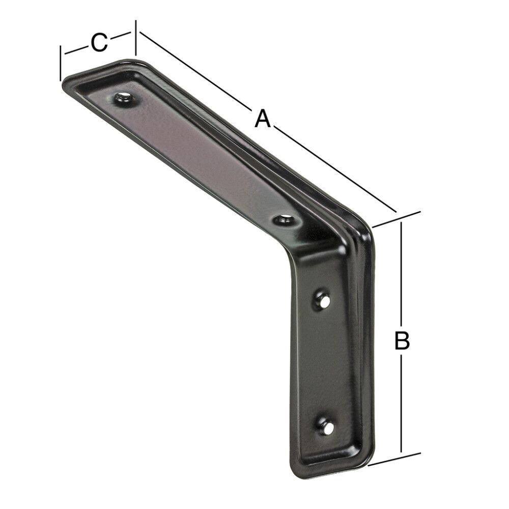 Kulmakannatin 3F Design Musta 115 x 80 x 40 mm