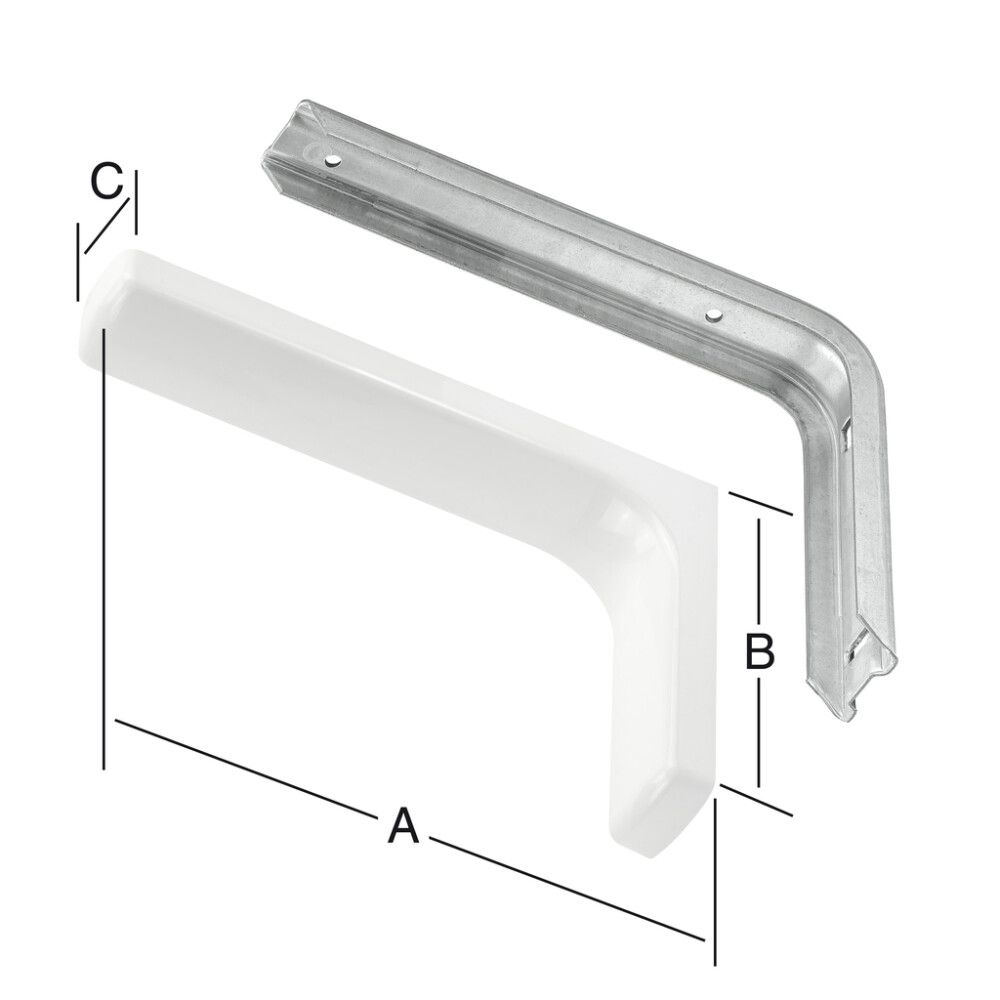 Kulmakannatin Design Valkoinen 140 x 83 mm