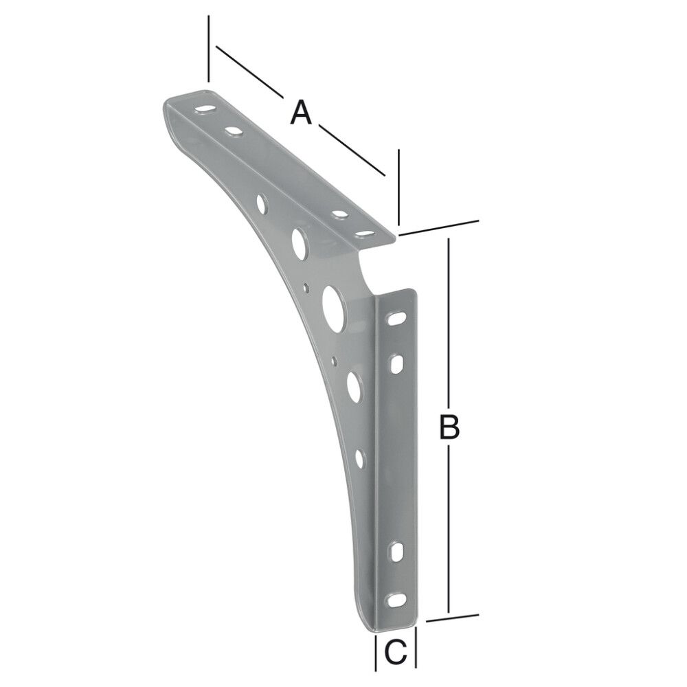 Kulmakannatin Delta Line Harmaa 300 x 300 x 24,5 mm