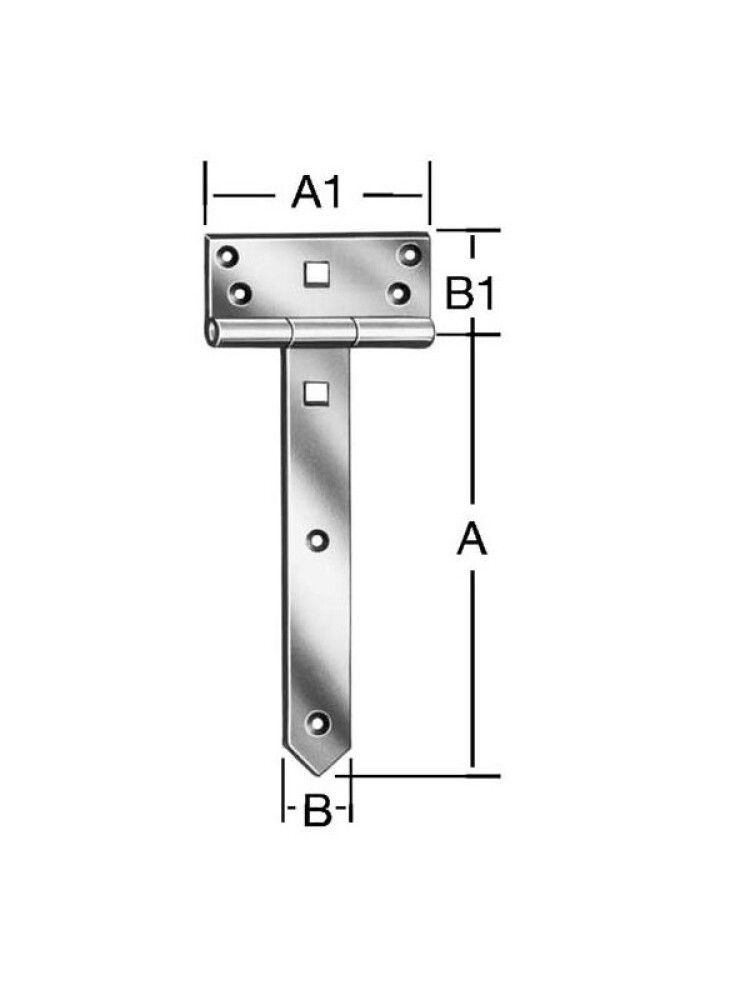 T-sarana 200 x 33 mm jaloteräs
